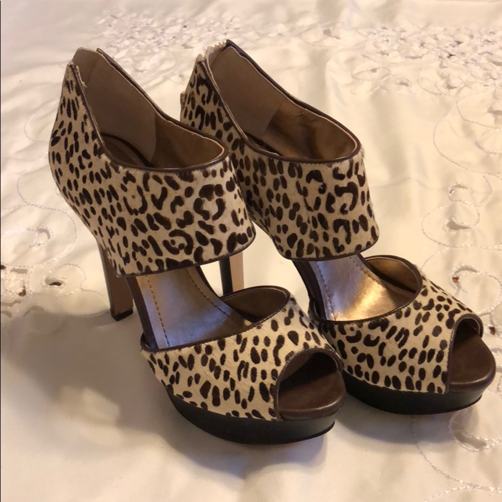 BCBGeneration Animal Print Platform Heels